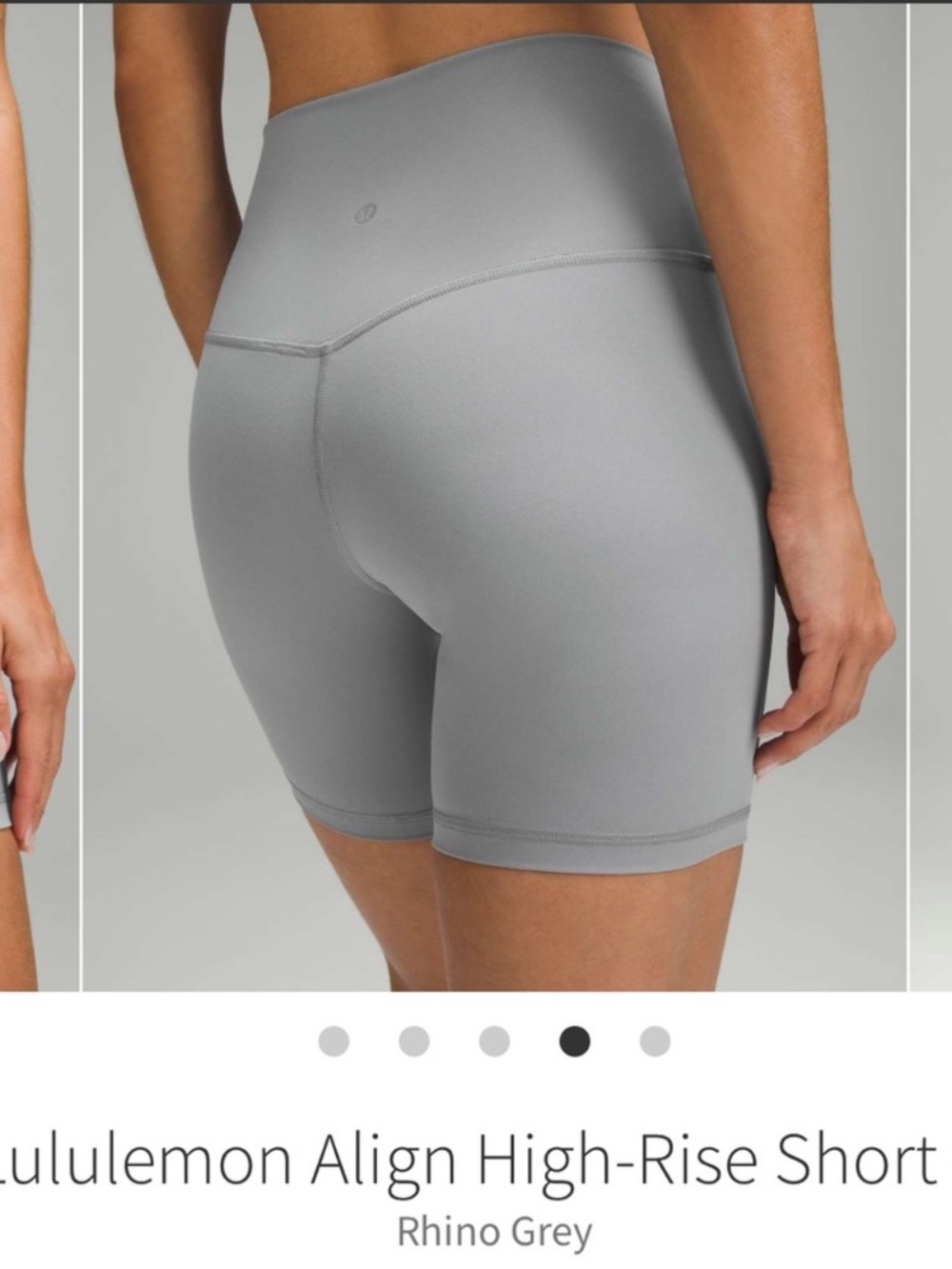 Lululemon Align High Rise Shorts 6” Rhino Grey Sz 6